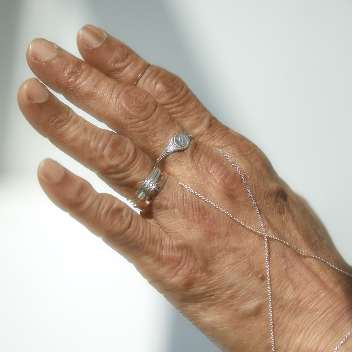 Classic Hammered Ring, Silver - Image 6