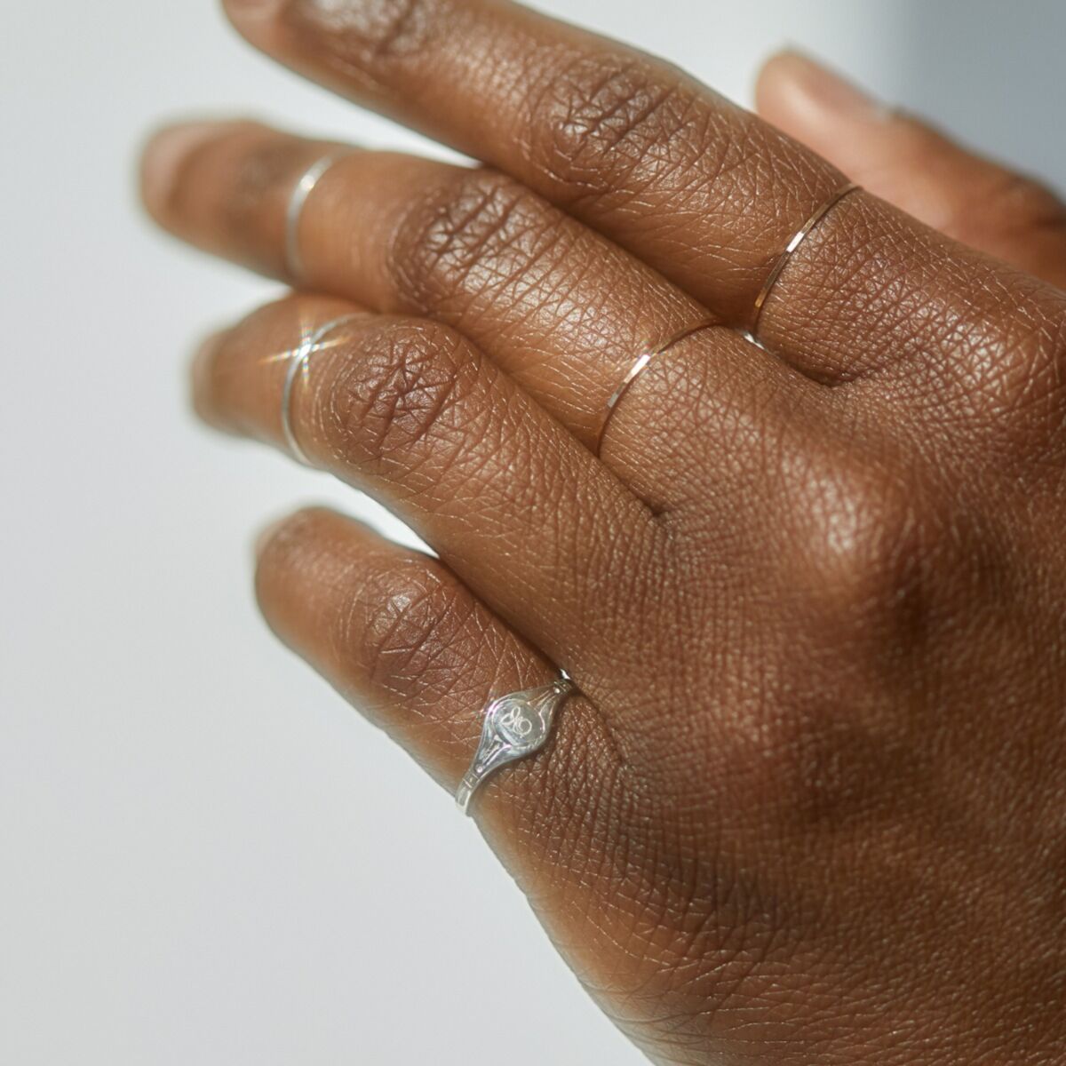 Classic Hammered Ring, Silver - Image 5