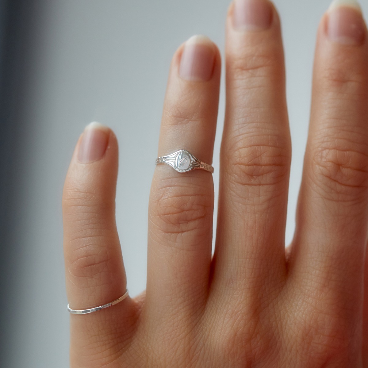 Alternative view of Baby Cygnet Ring, Silver