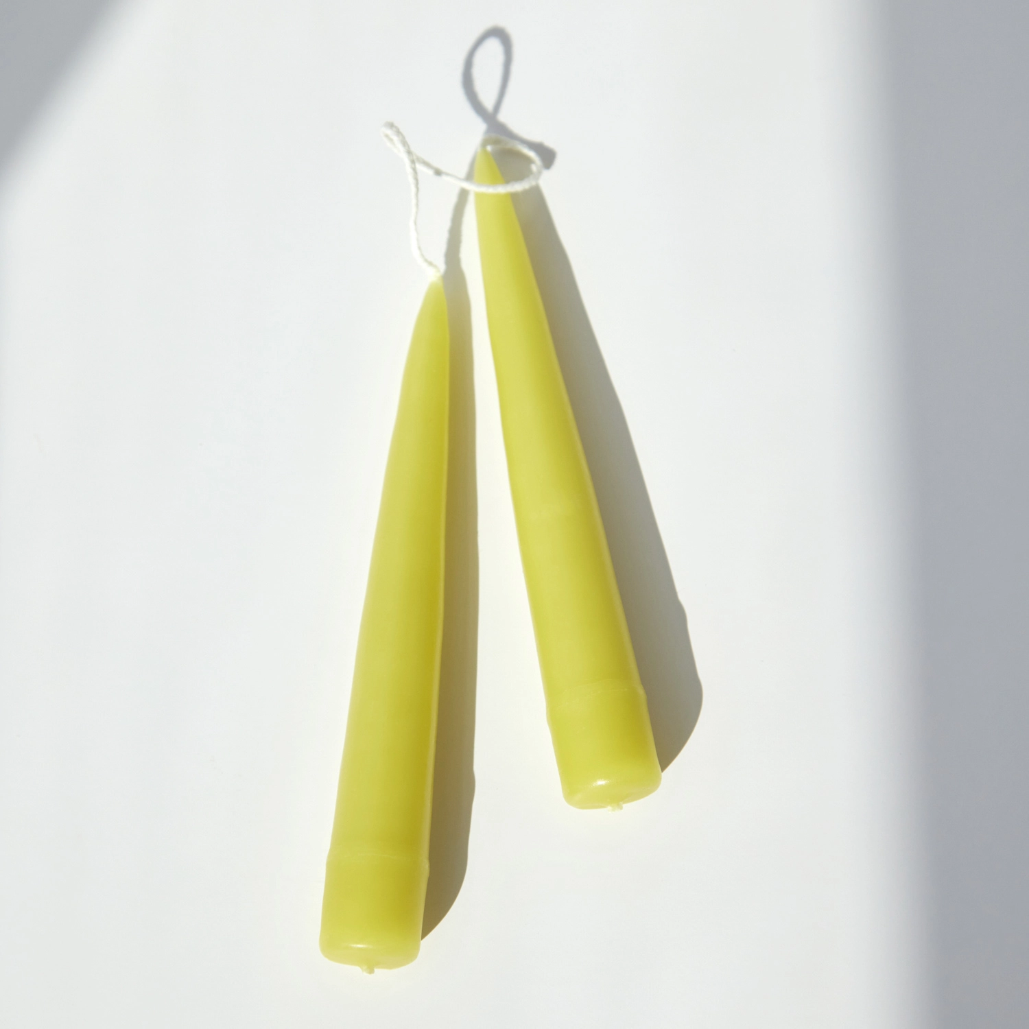 Alternative view of Afternoon Taper Candle, Chartreuse