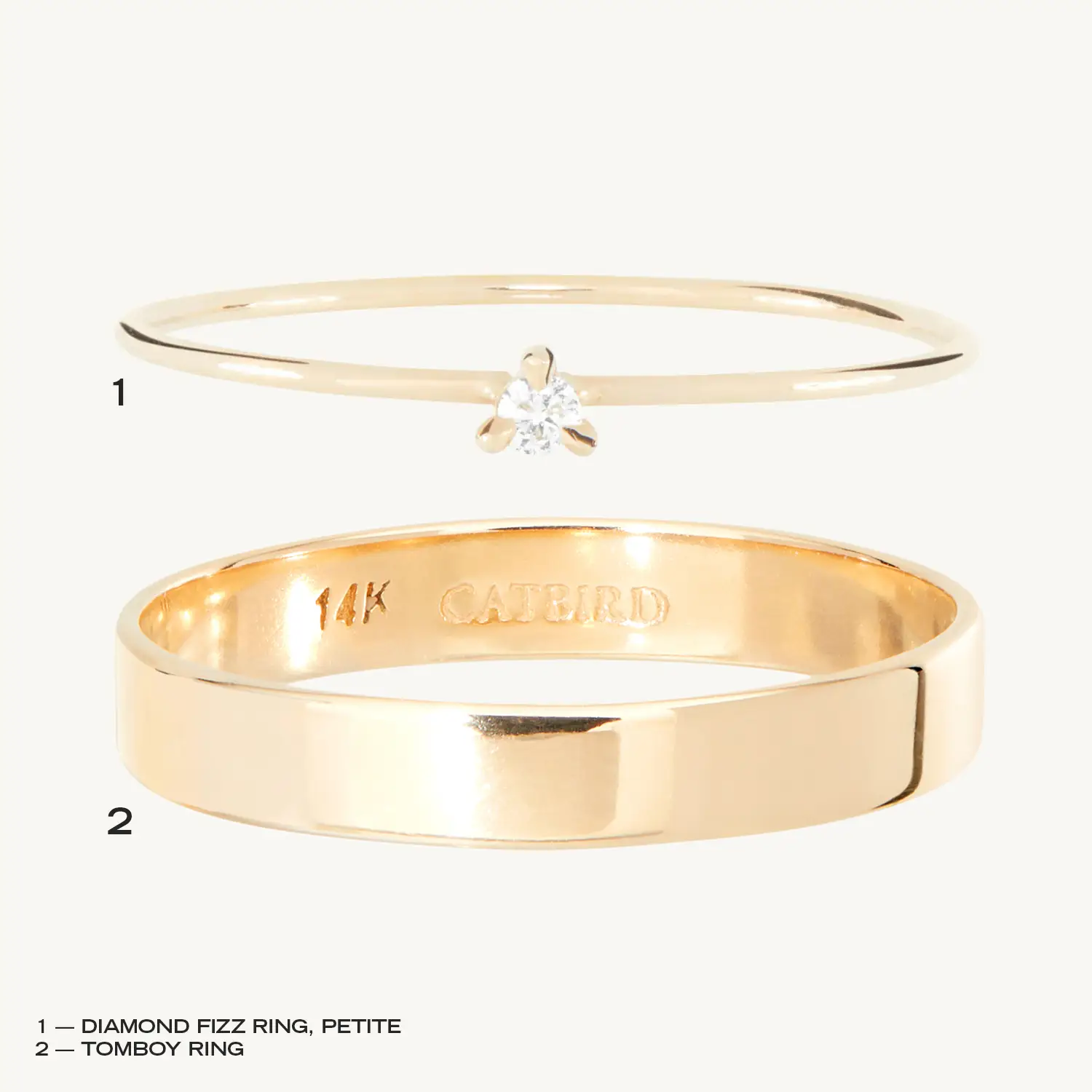 Fizzy Tomboy Diamond Ring Set