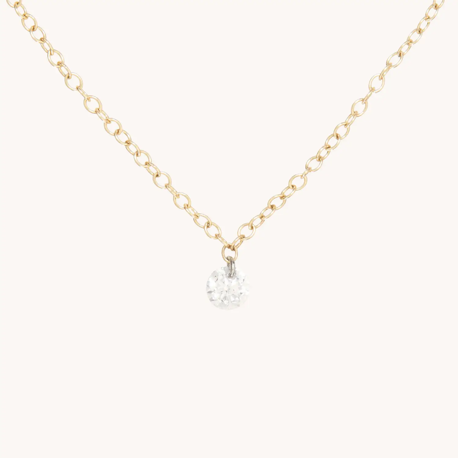 Diamond Pinprick Necklace, yellow gold