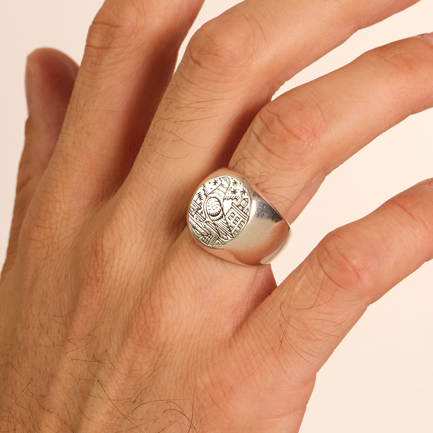 New York Pigeon Signet Ring - Image 6