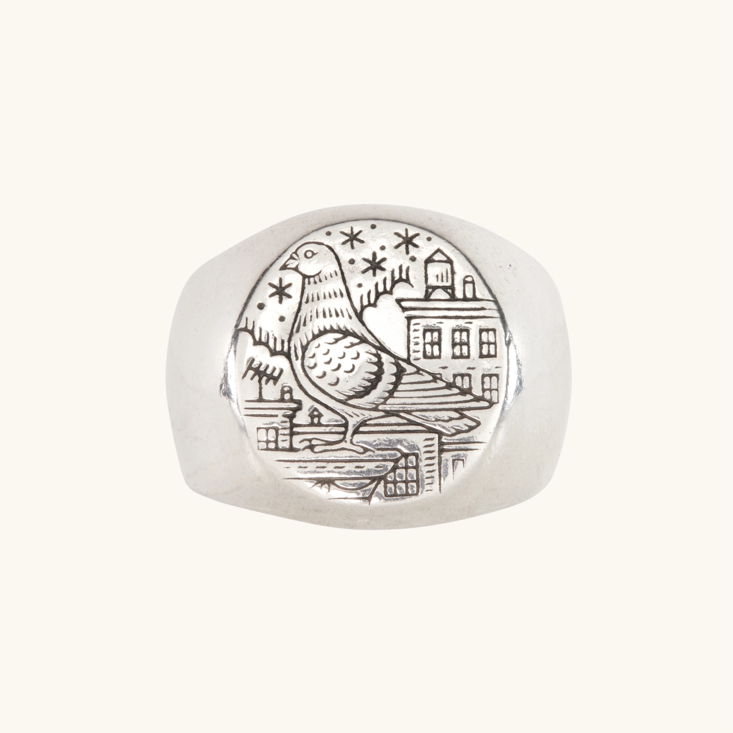 New York Pigeon Signet Ring - Image 9