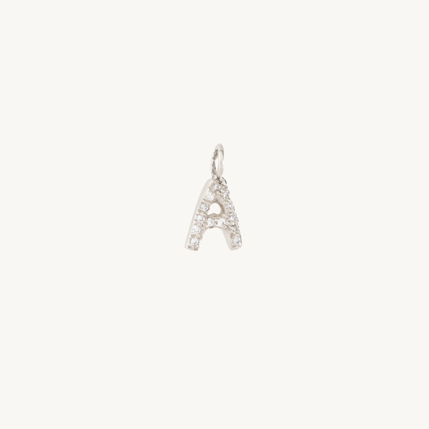 Puffy Diamond Letter Charm