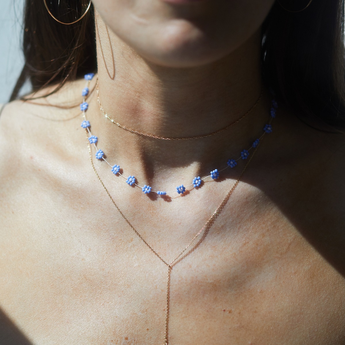 Daisy Chain Necklace, Lavender - Image 3