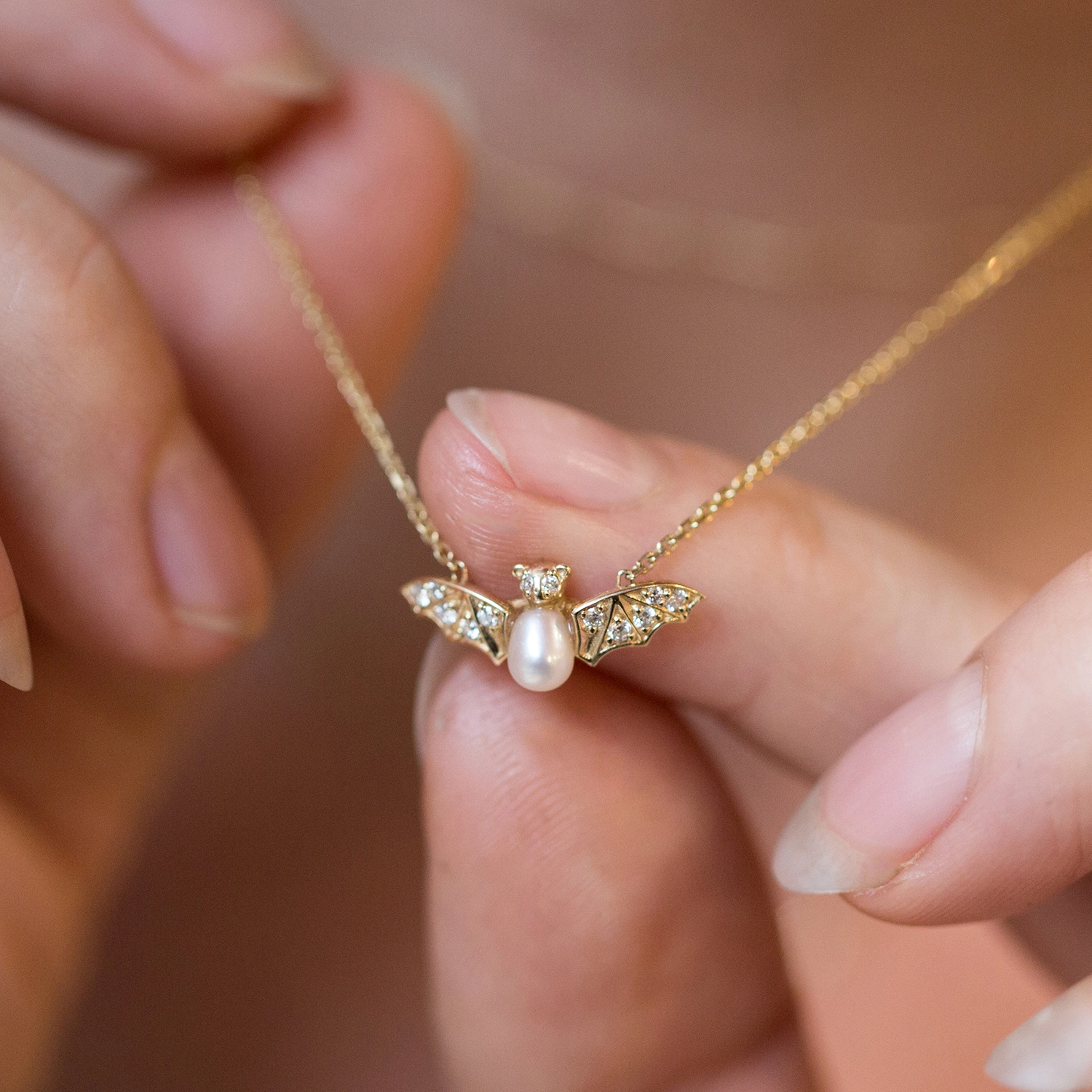 Jeweled Bat Necklace - Image 4
