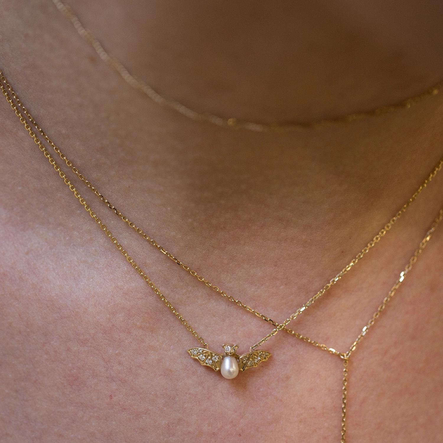 Jeweled Bat Necklace - Image 3