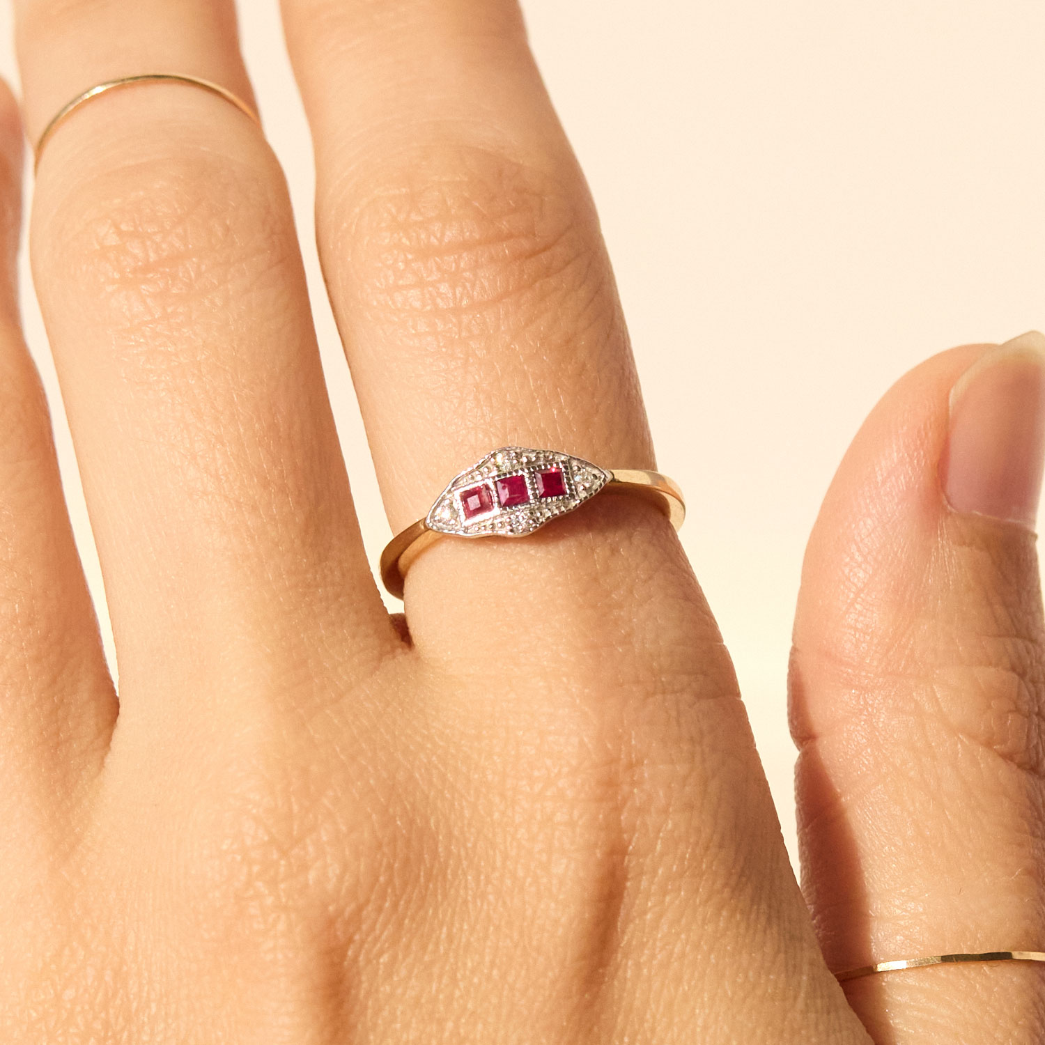 Machine Age Ruby Ring - Image 3
