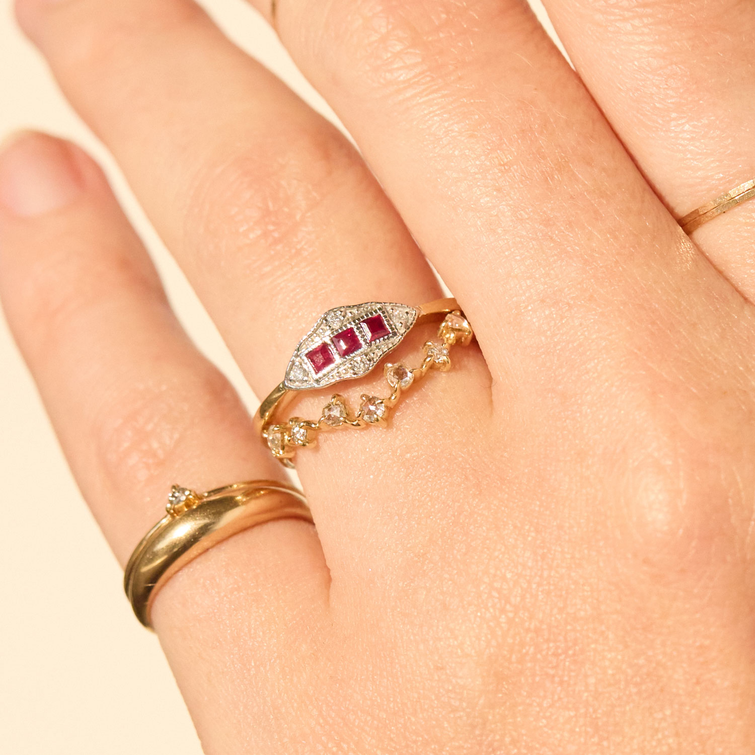 Machine Age Ruby Ring - Image 4