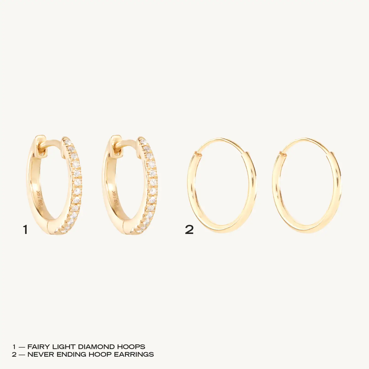 Never-Ending Diamond Hoops Set