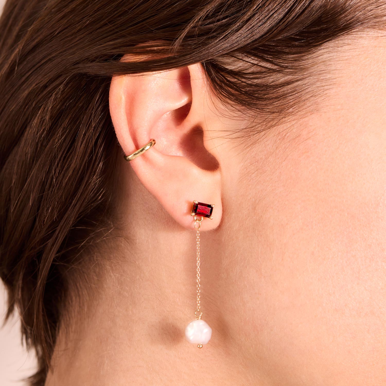 Alternative view of Gemma Garnet Earrings (pair)