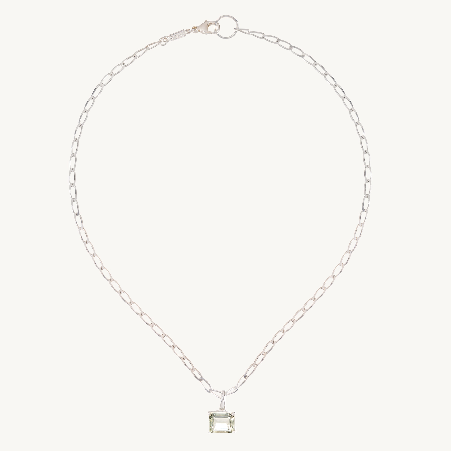 Green Amethyst Tablet Necklace - Image 9