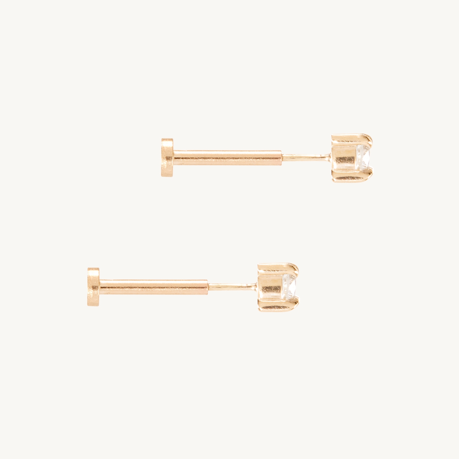 Flat Back Angel Hair Diamond Stud (single) - Image 11