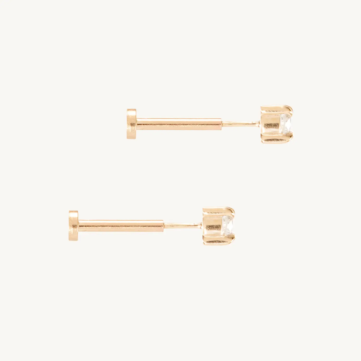 Flat Back Angel Hair Diamond Stud (single) - Image 3