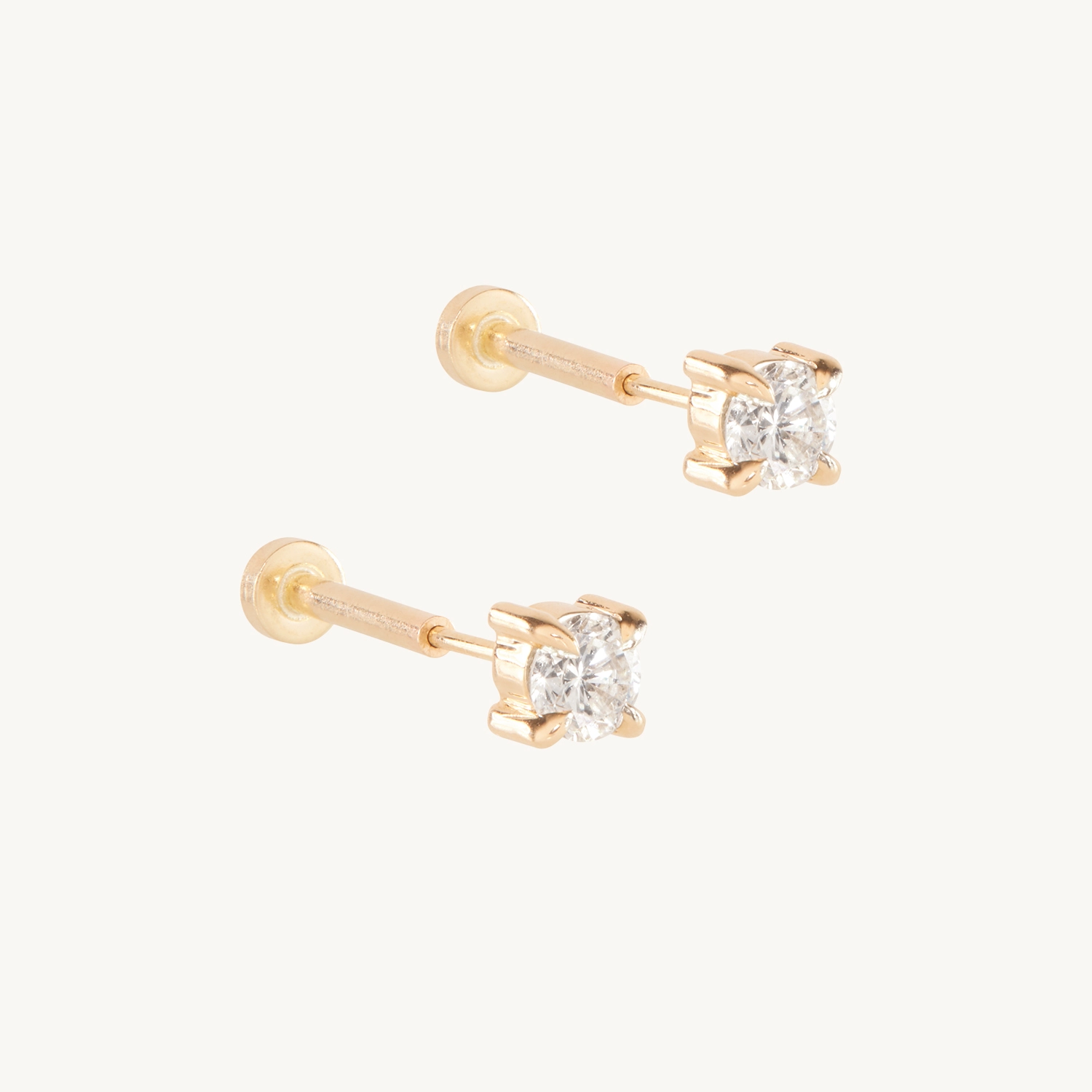Flat Back Angel Hair Diamond Stud (single) - Image 9