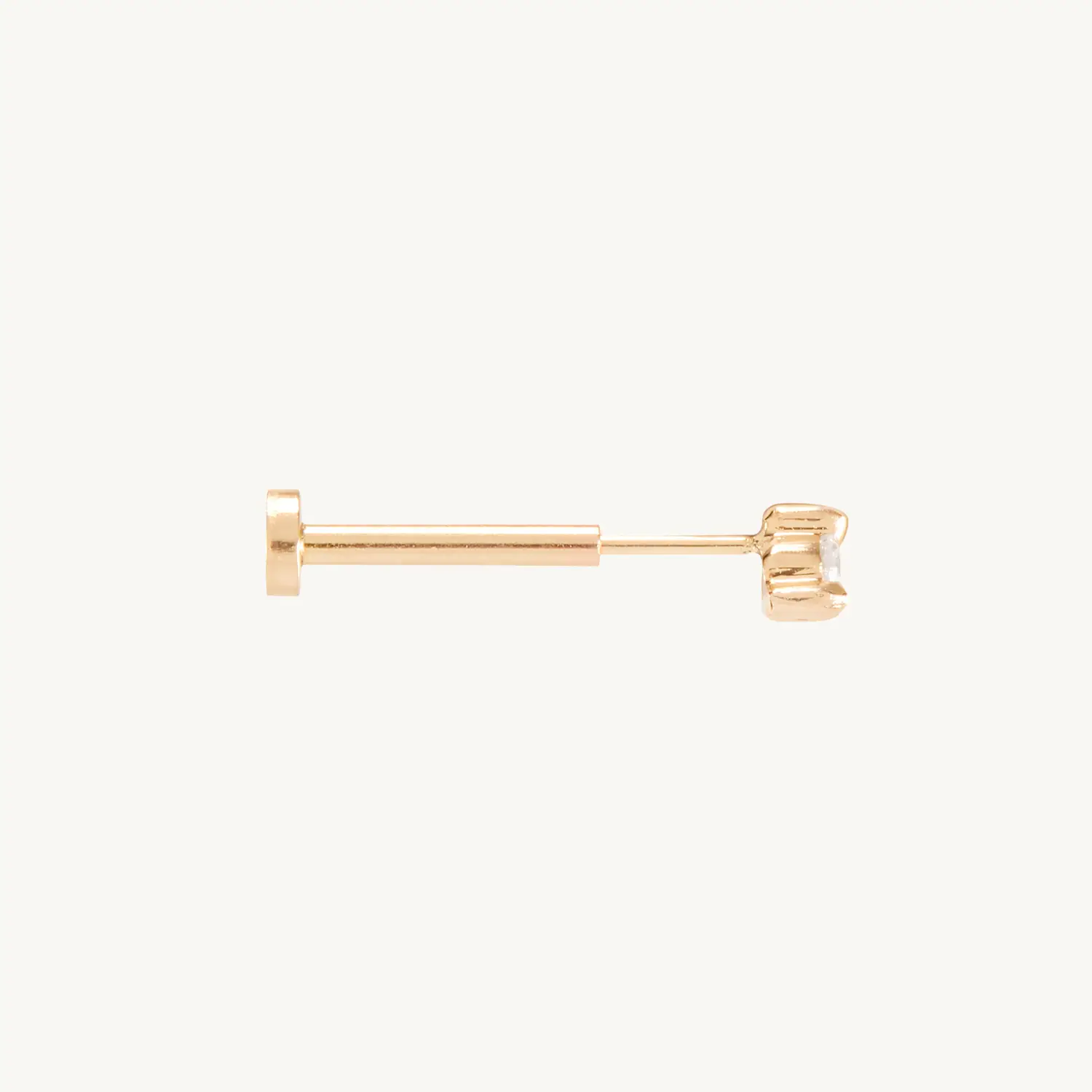 Flat Back Petite Angel Hair Stud (single) - Image 3