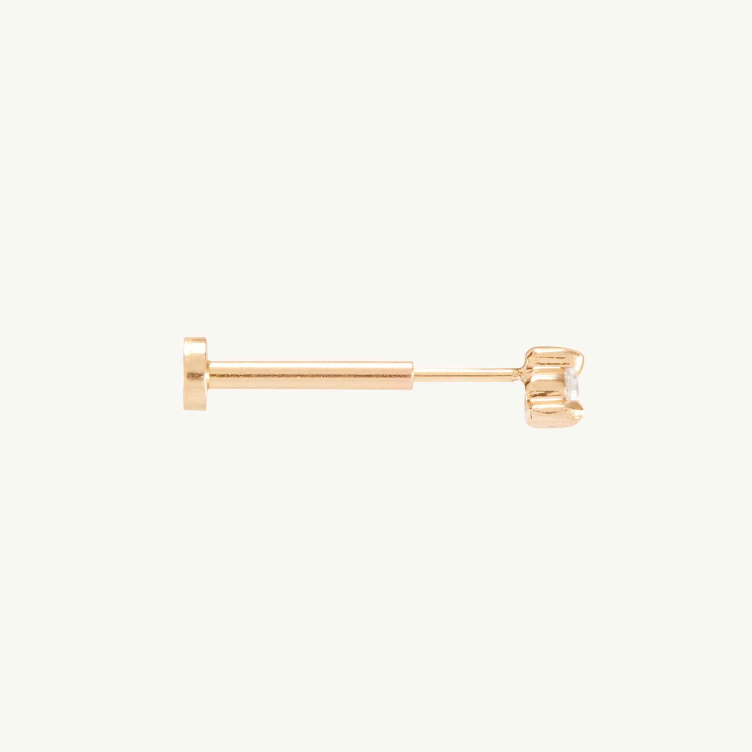 Flat Back Petite Angel Hair Stud (single) - Image 12