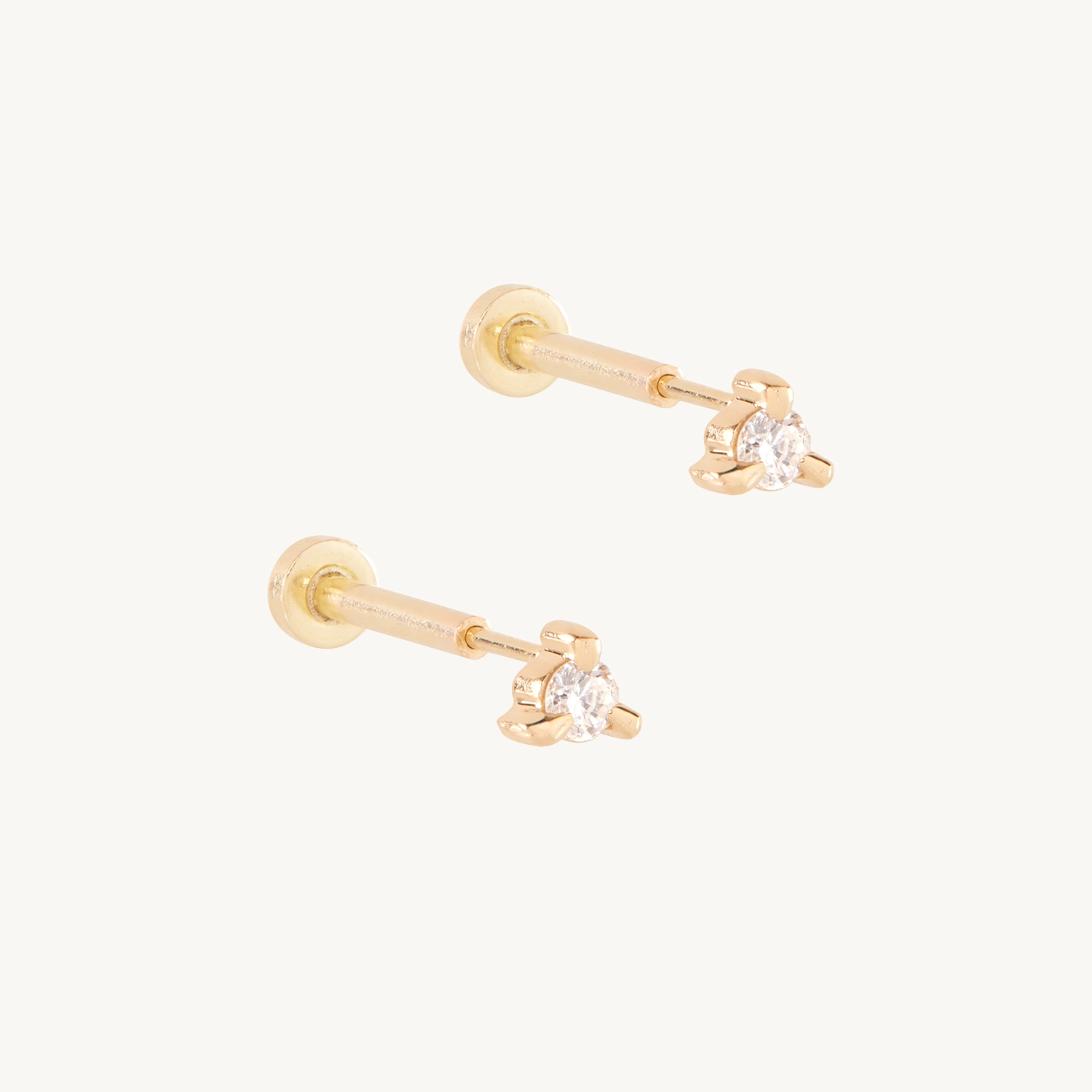 Flat Back Petite Angel Hair Stud (single) - Image 10