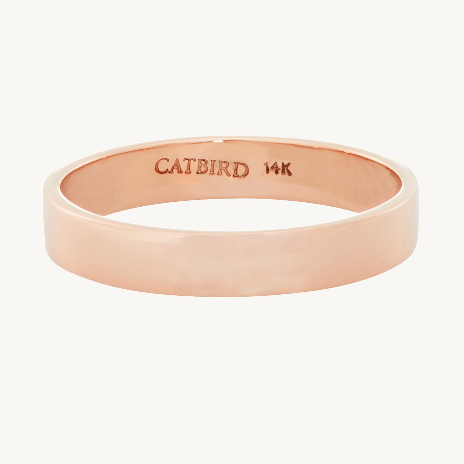 Catbird Classic Wedding Bands, Flat Band, 3mm