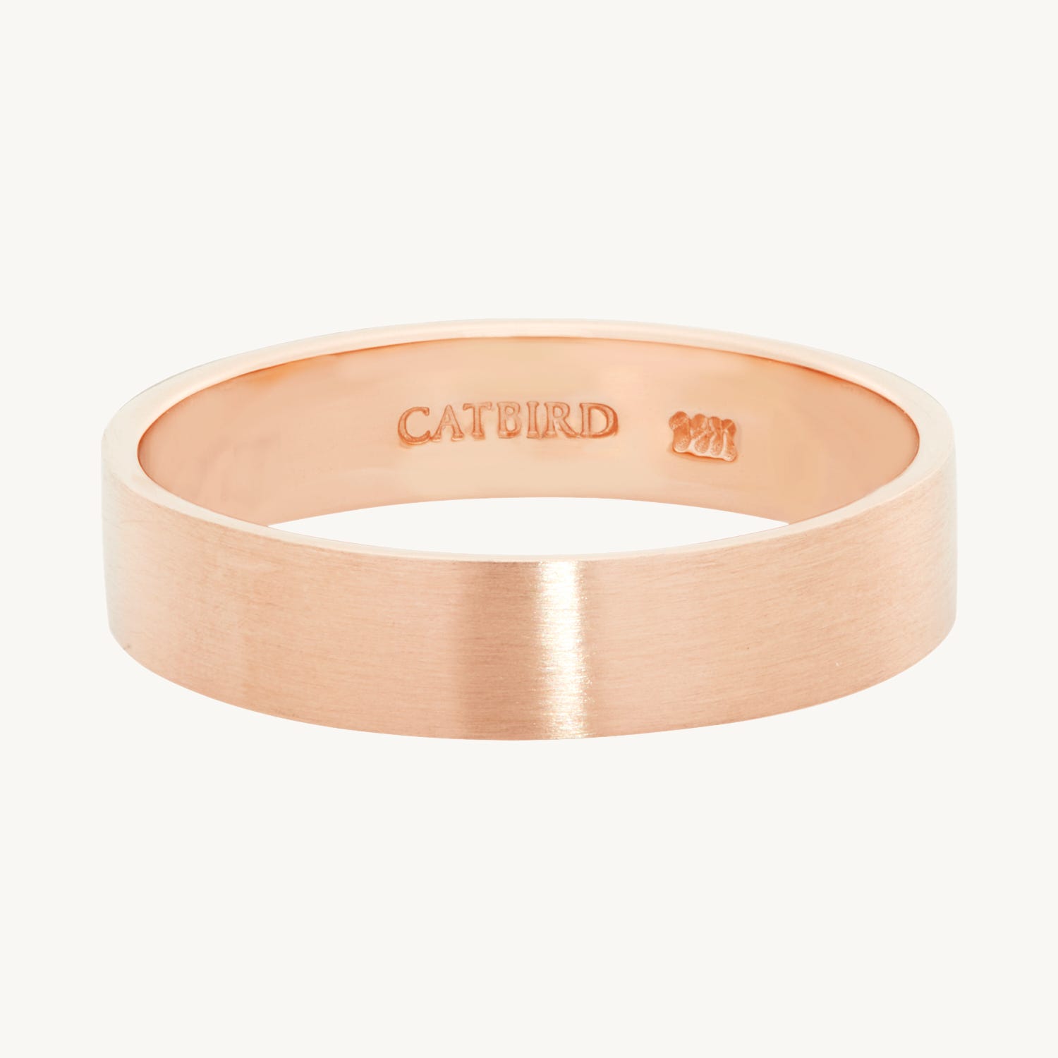 Catbird Classic Wedding Bands, Flat Band, 4mm