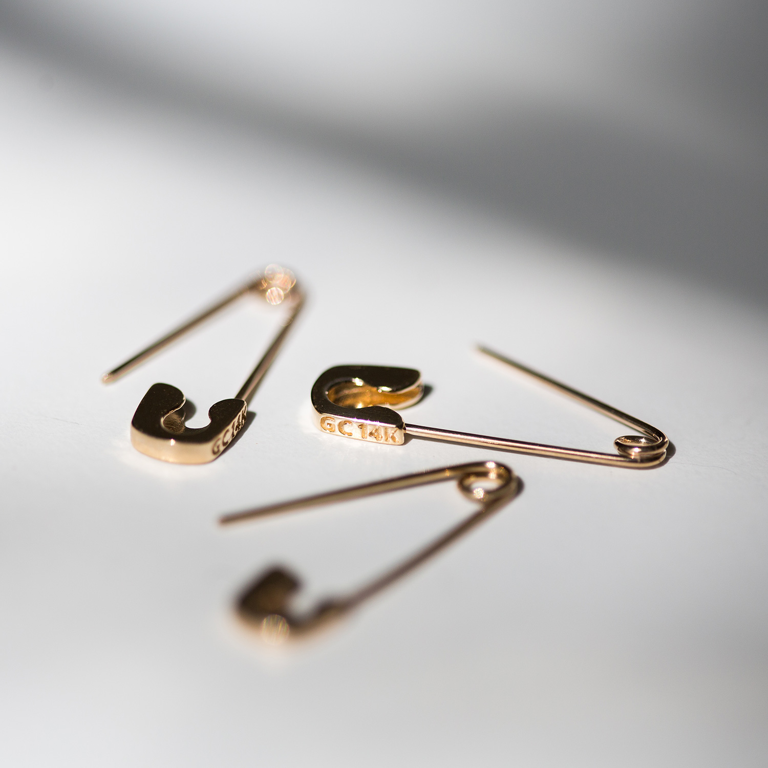 Gold Safety Pin Earring (Single) - Image 4