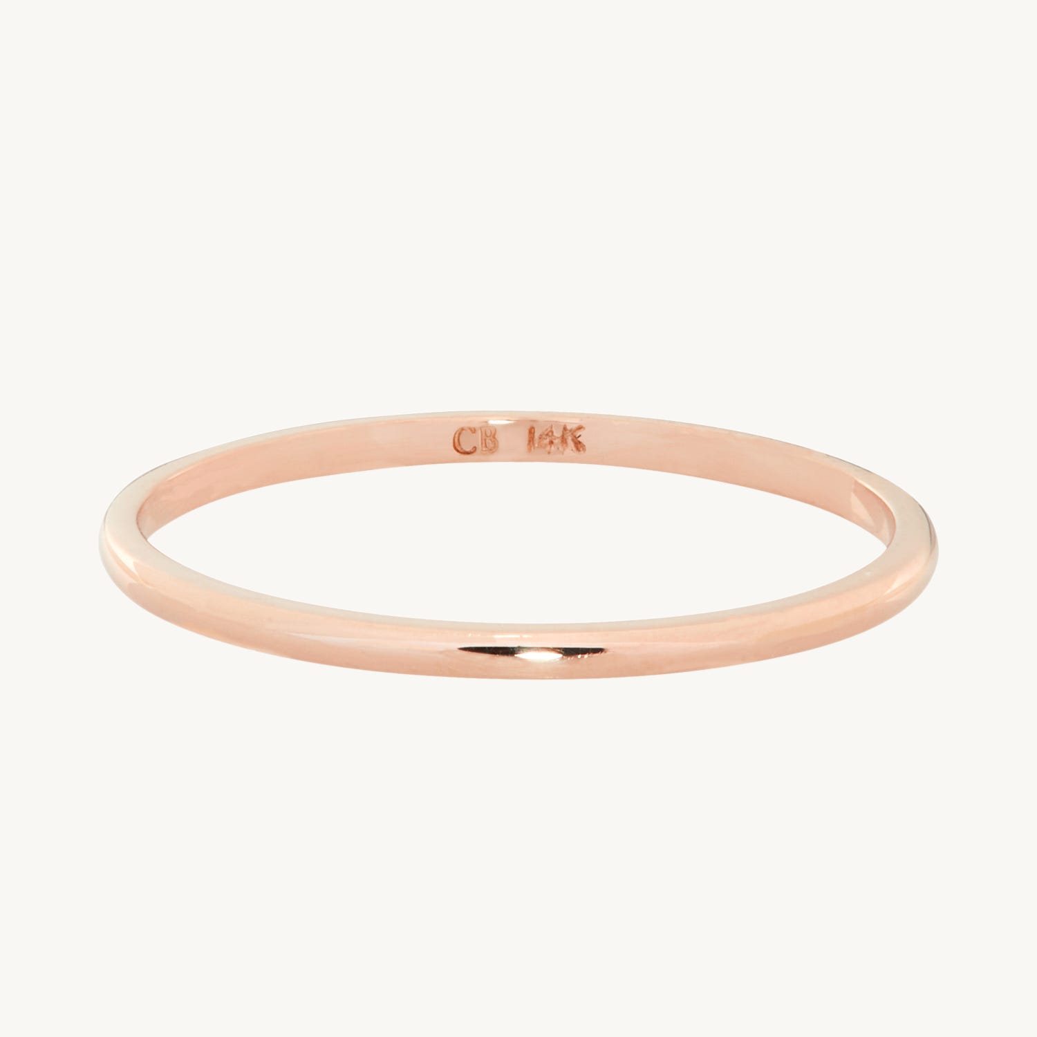 Catbird Classic Wedding Bands, Half Round Band, 1mm