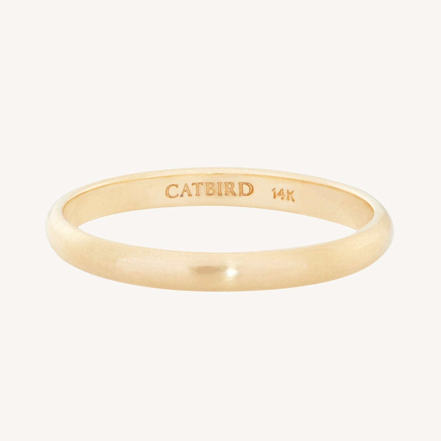 Catbird Classic Wedding Bands, Half Round Band, 2mm
