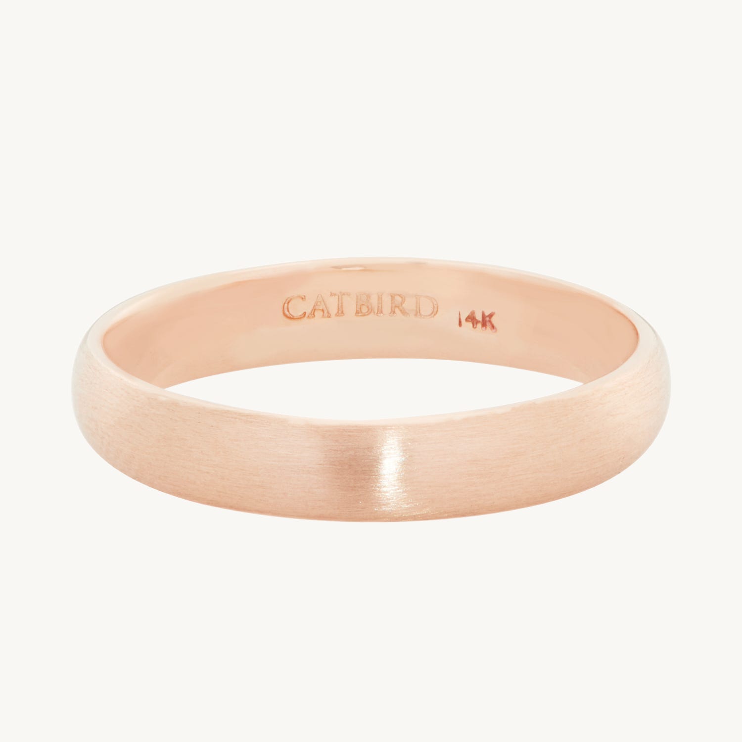Catbird Classic Wedding Bands, Half Round Band, 3mm