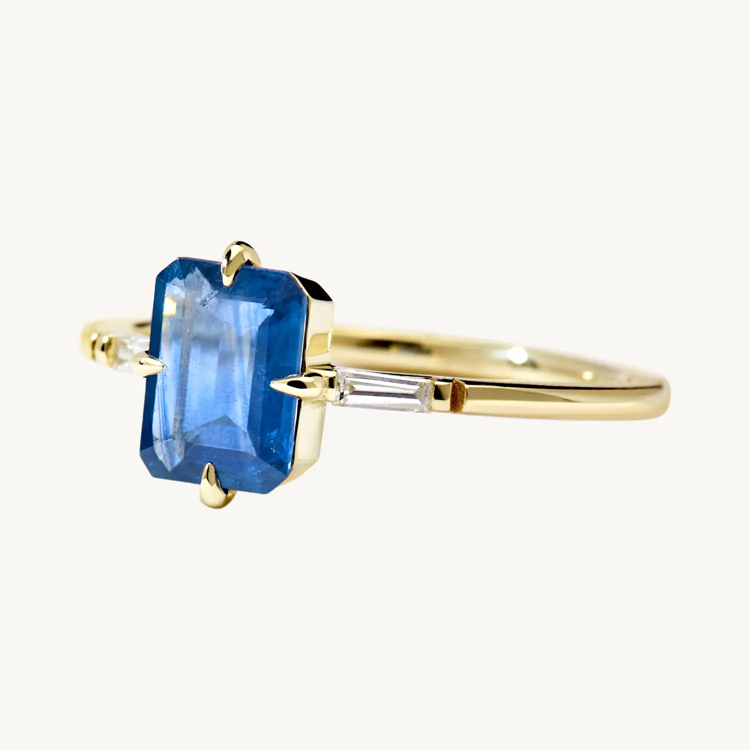 Alternative view of Cerulean Sapphire Ring