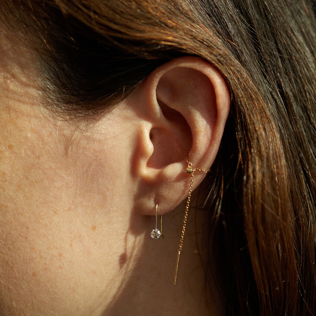 Equinox Rose Cut Diamond Earrings (Pair) - Image 3