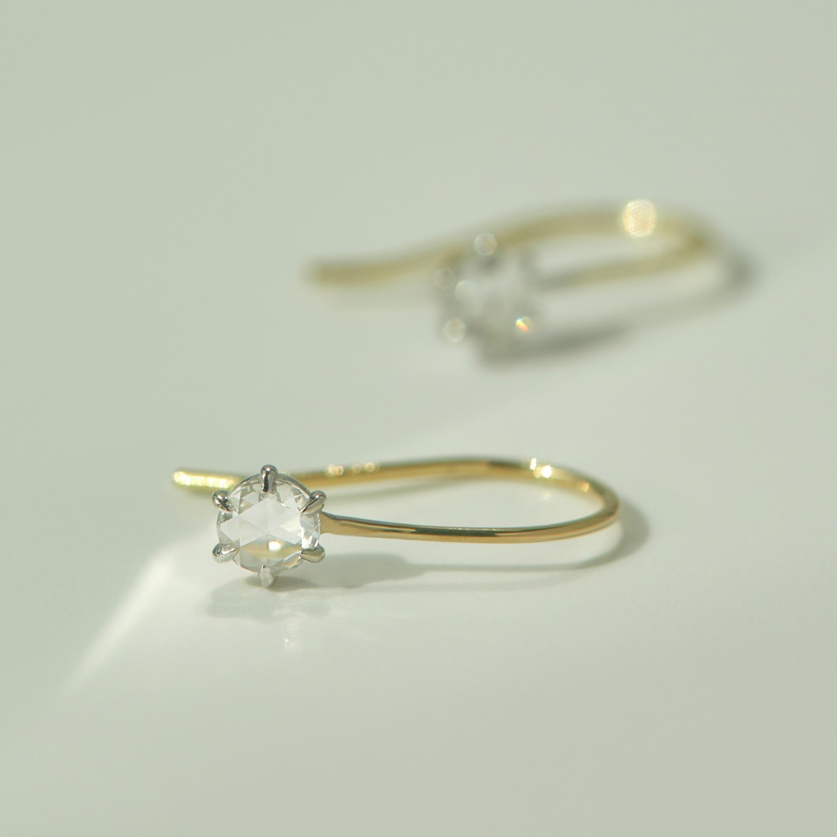 Equinox Rose Cut Diamond Earrings (Pair) - Image 7