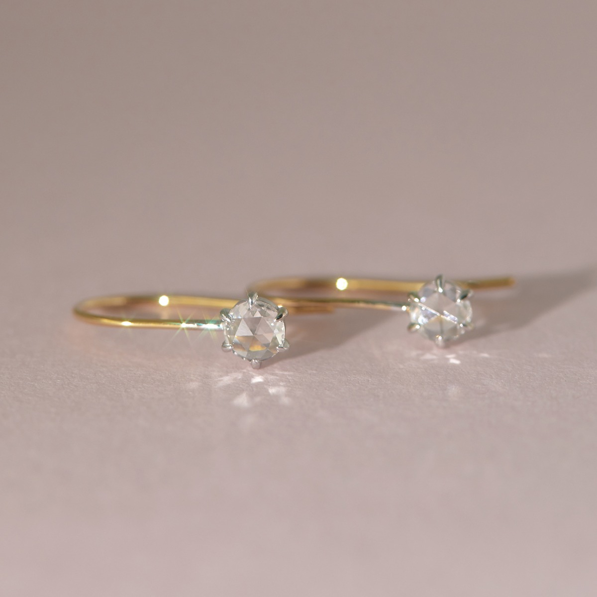 Equinox Rose Cut Diamond Earrings (Pair) - Image 6