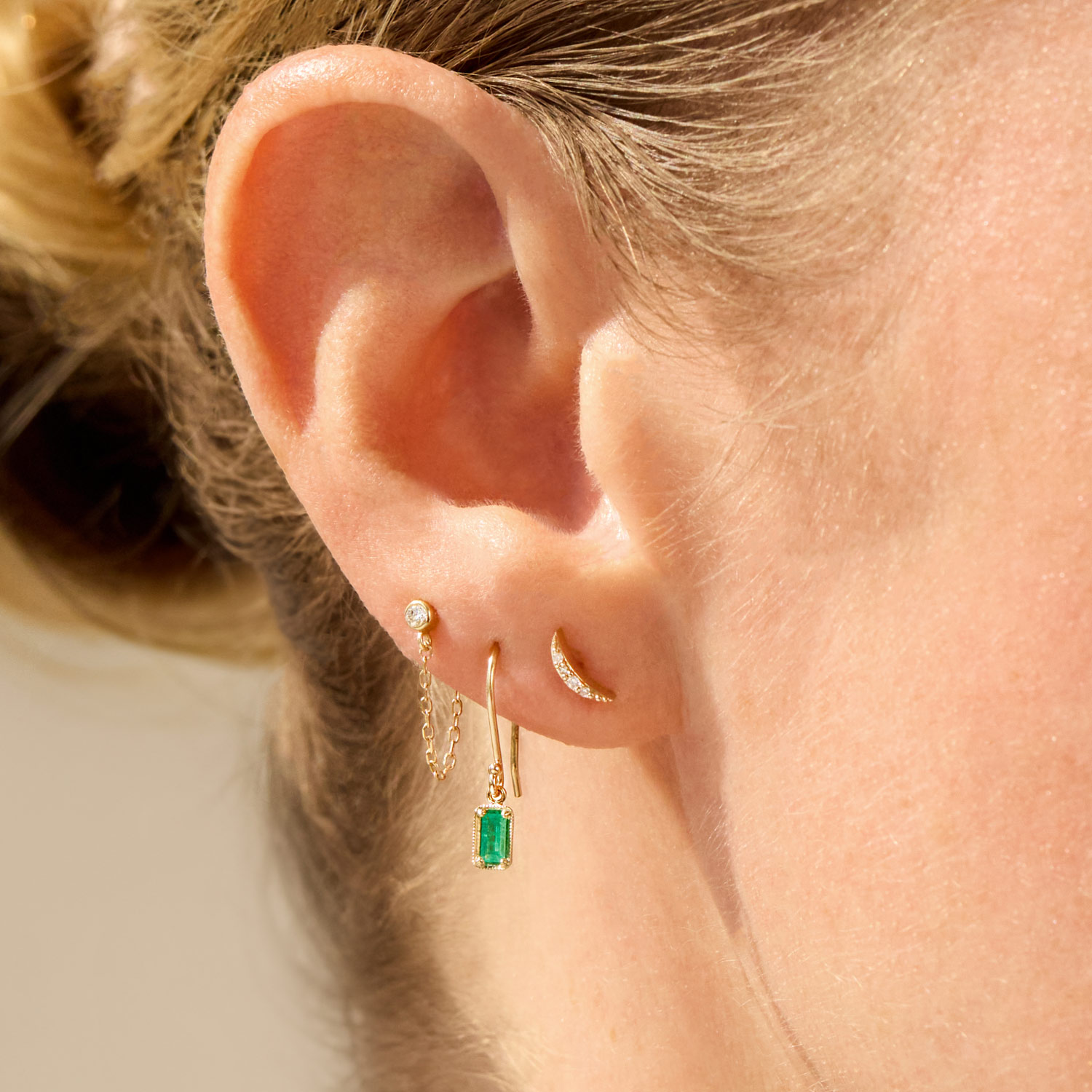 Leone Emerald Drop Earrings (pair) - Image 3