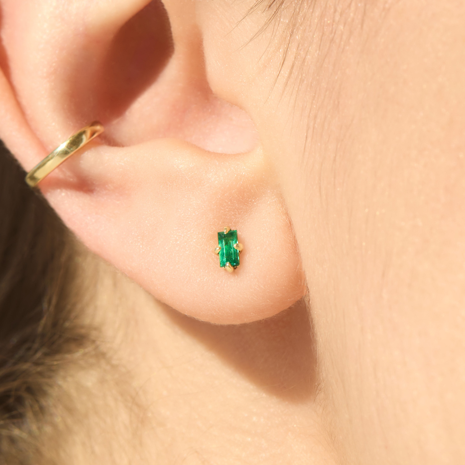 Alternative view of Neoma Emerald Stud (single)