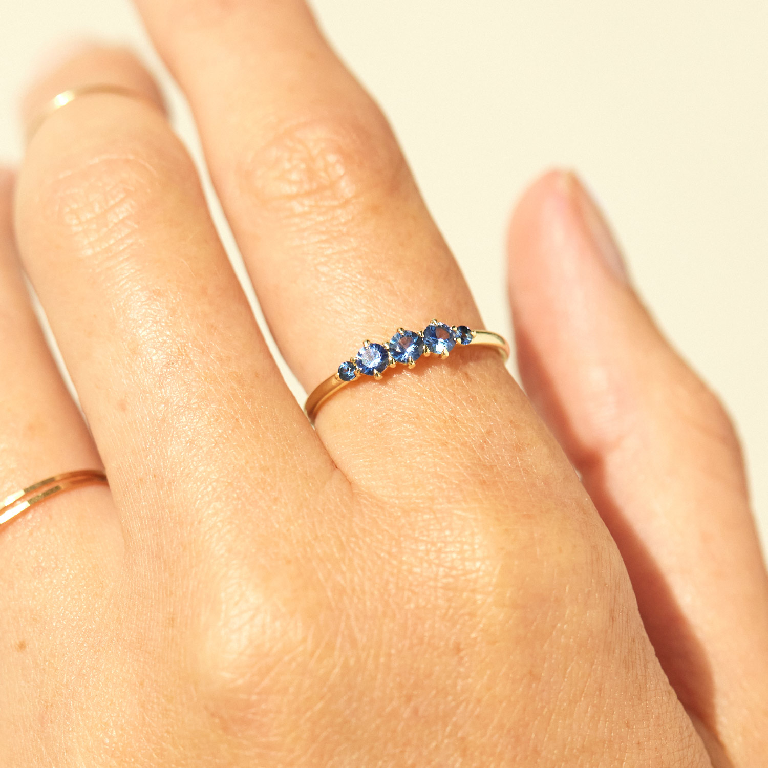 Felicia Ring, Blue Sapphire - Image 3