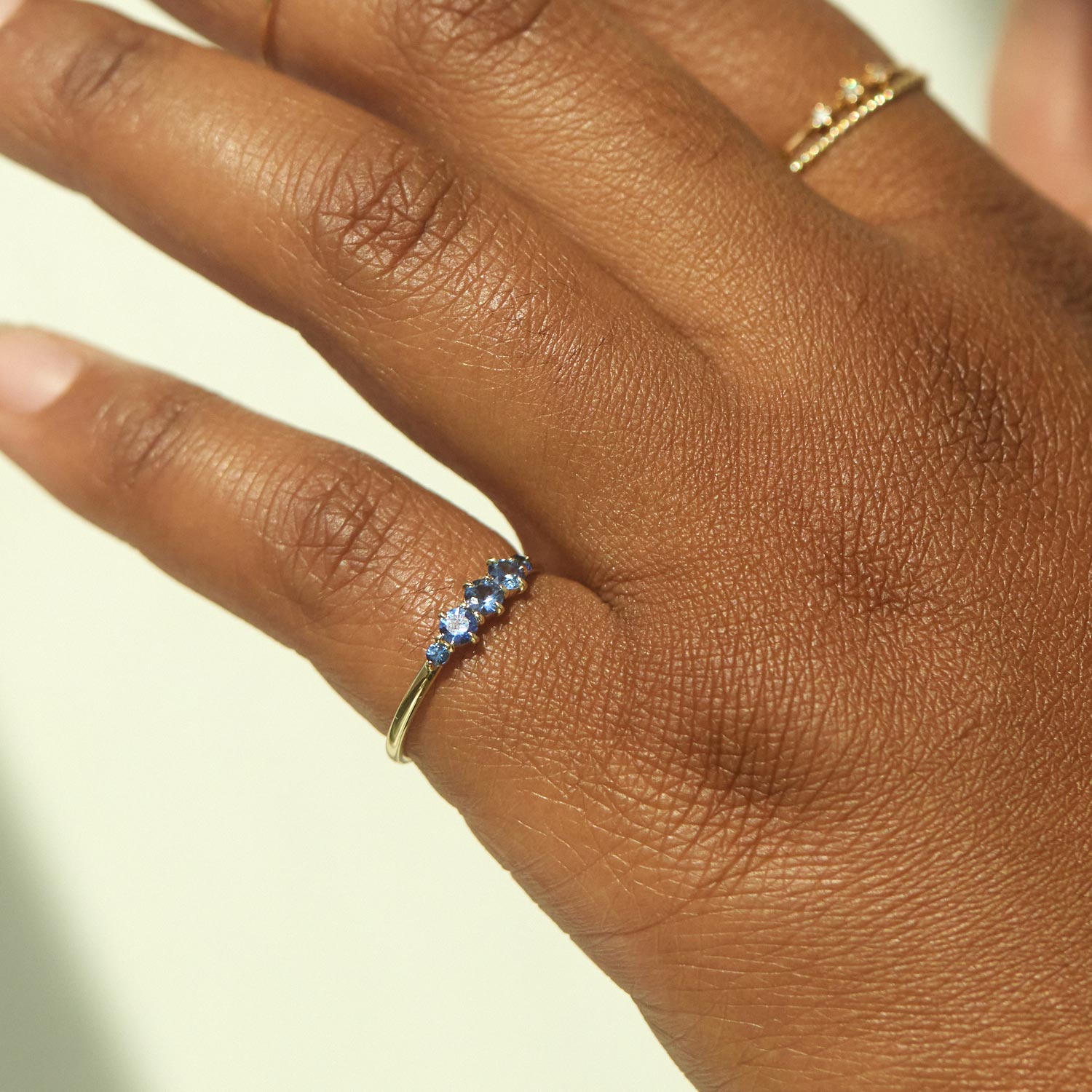 Felicia Ring, Blue Sapphire - Image 4
