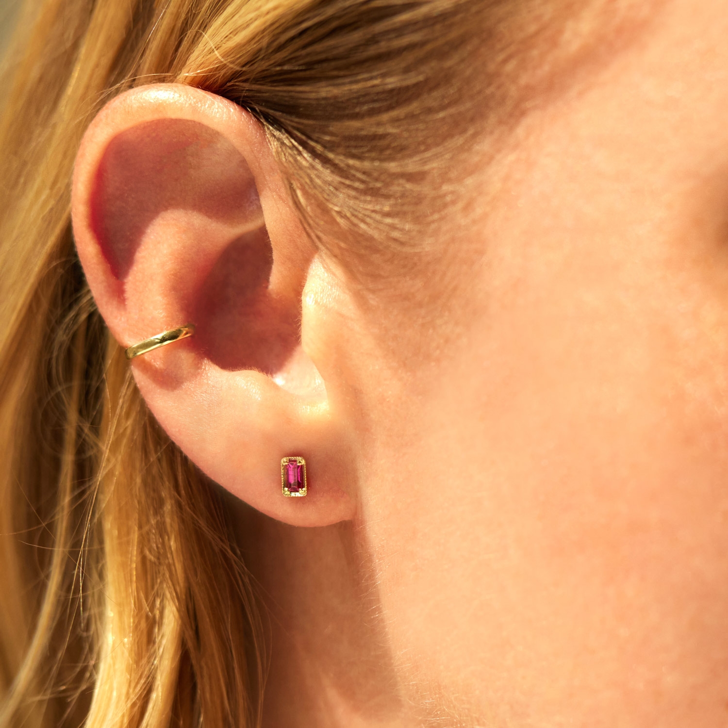 Alternative view of Leone Ruby Earrings (pair)