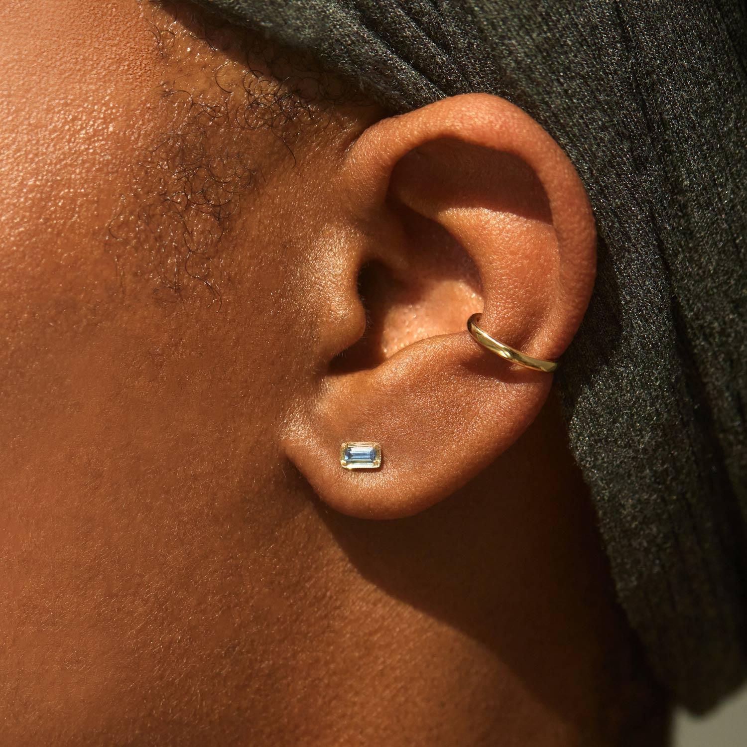 Alternative view of Leone Sapphire Earrings (pair)