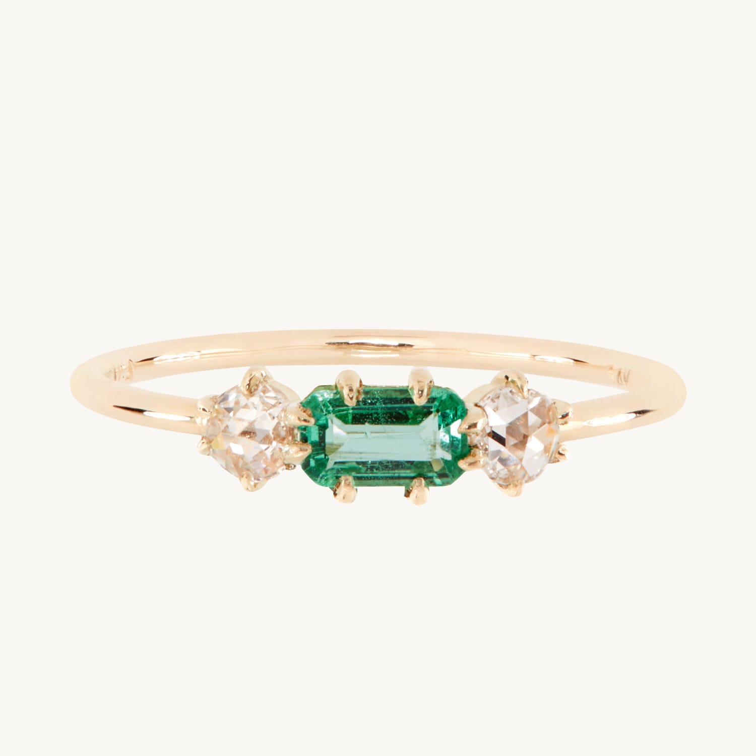 Solana Emerald Ring with Diamonds