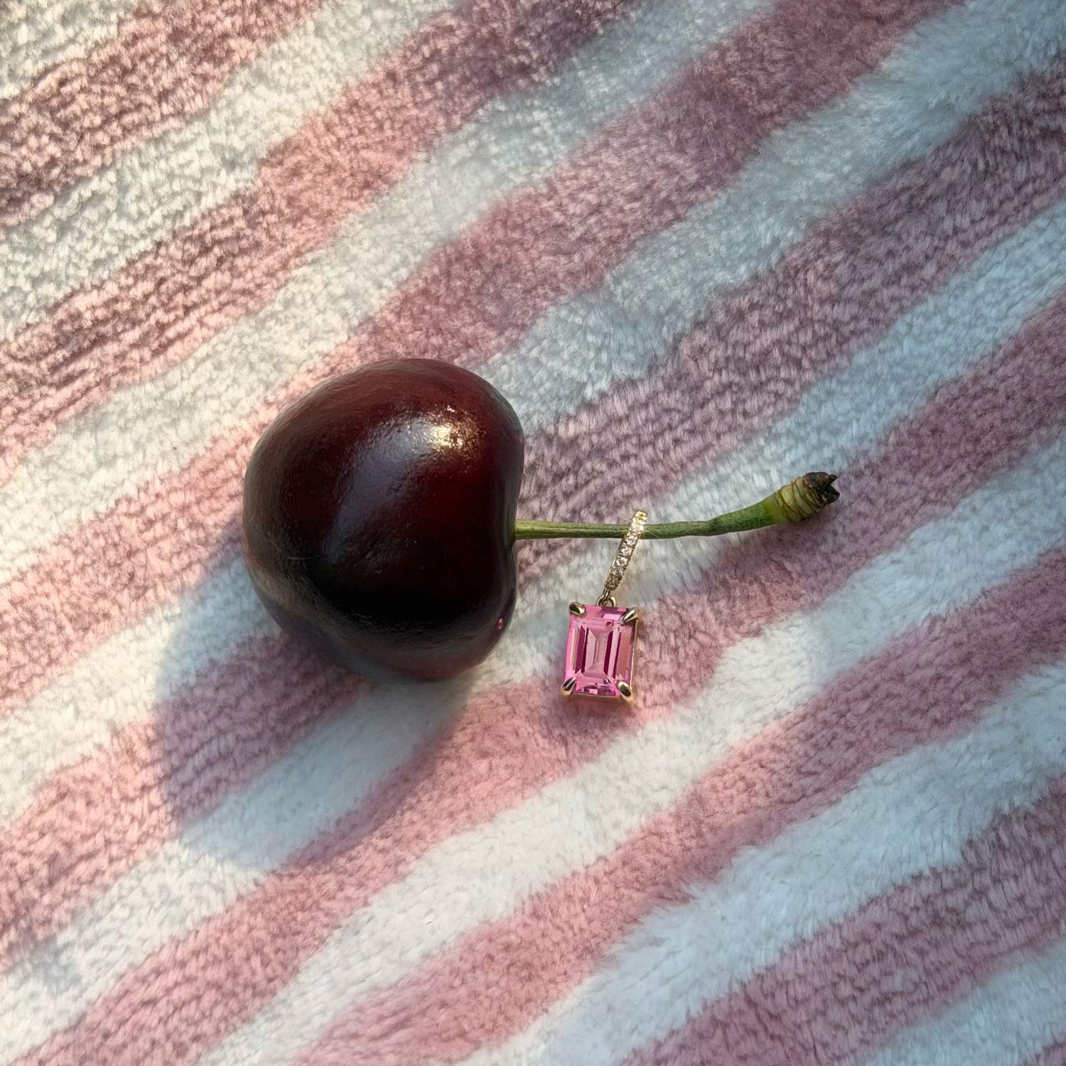 Italian Holiday Pink Tourmaline Supreme Charm - Image 8