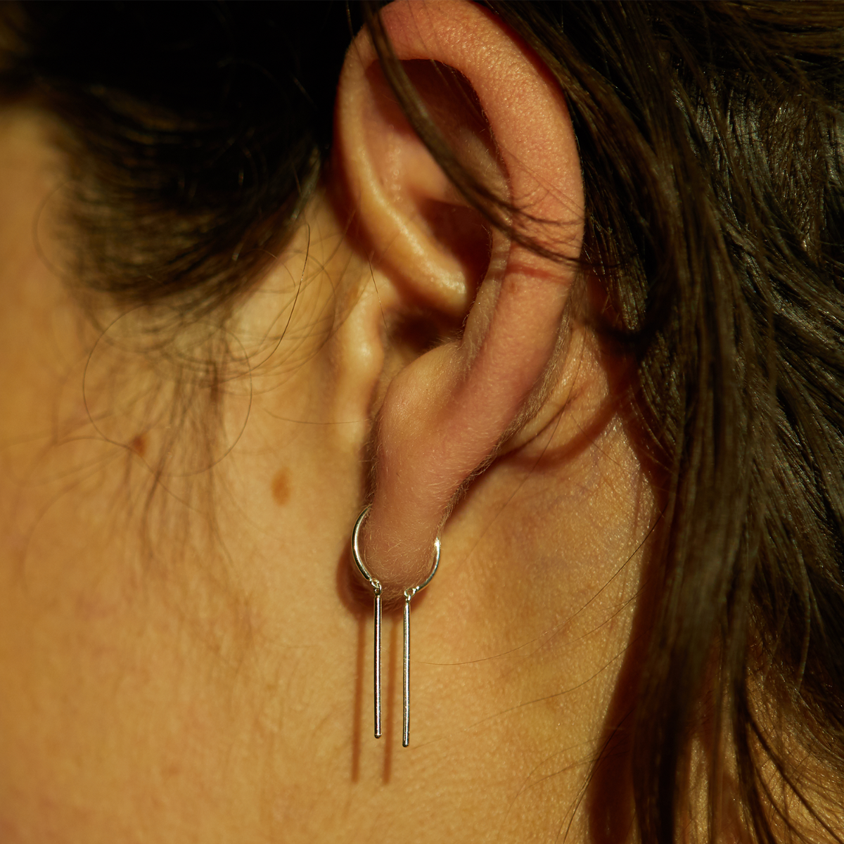 Alternative view of Chime Earring, Silver (single)