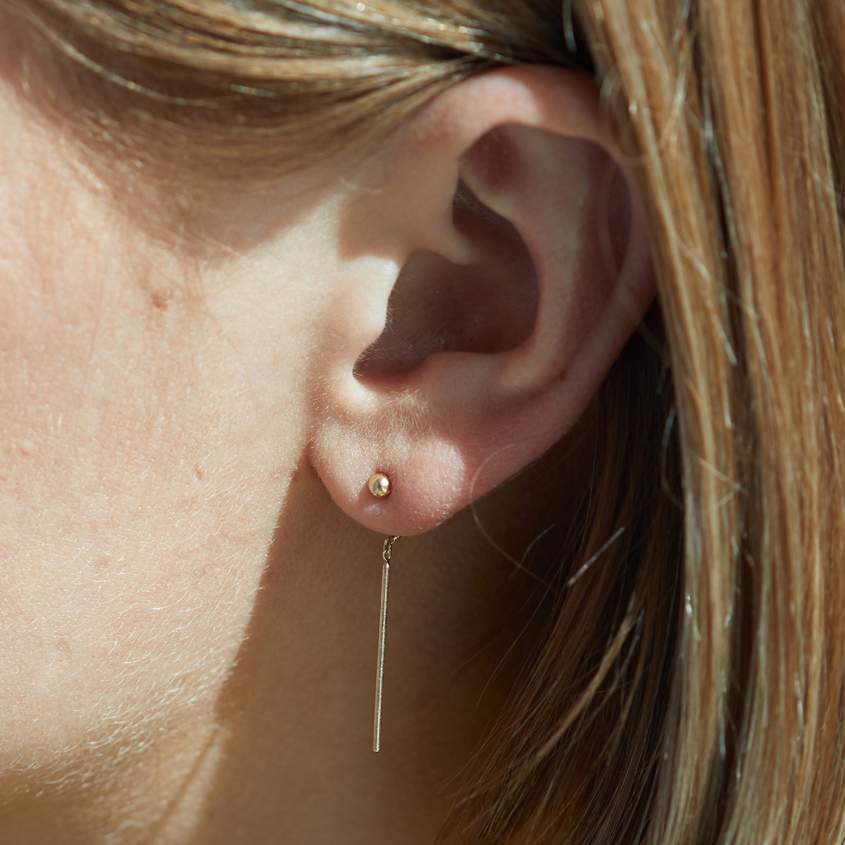 Chime Stud, Yellow Gold (single) - Image 3