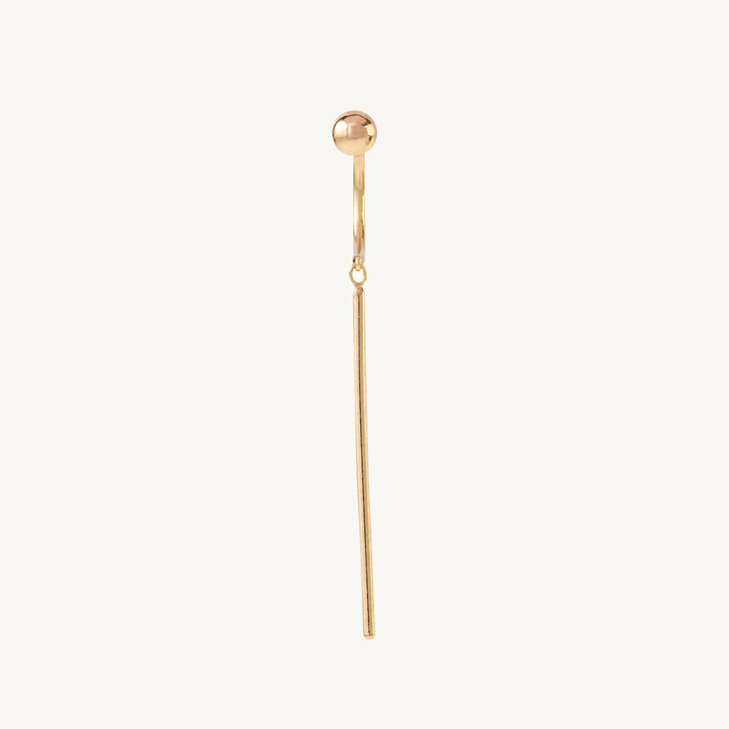 Alternative view of Chime Stud, Yellow Gold (single)