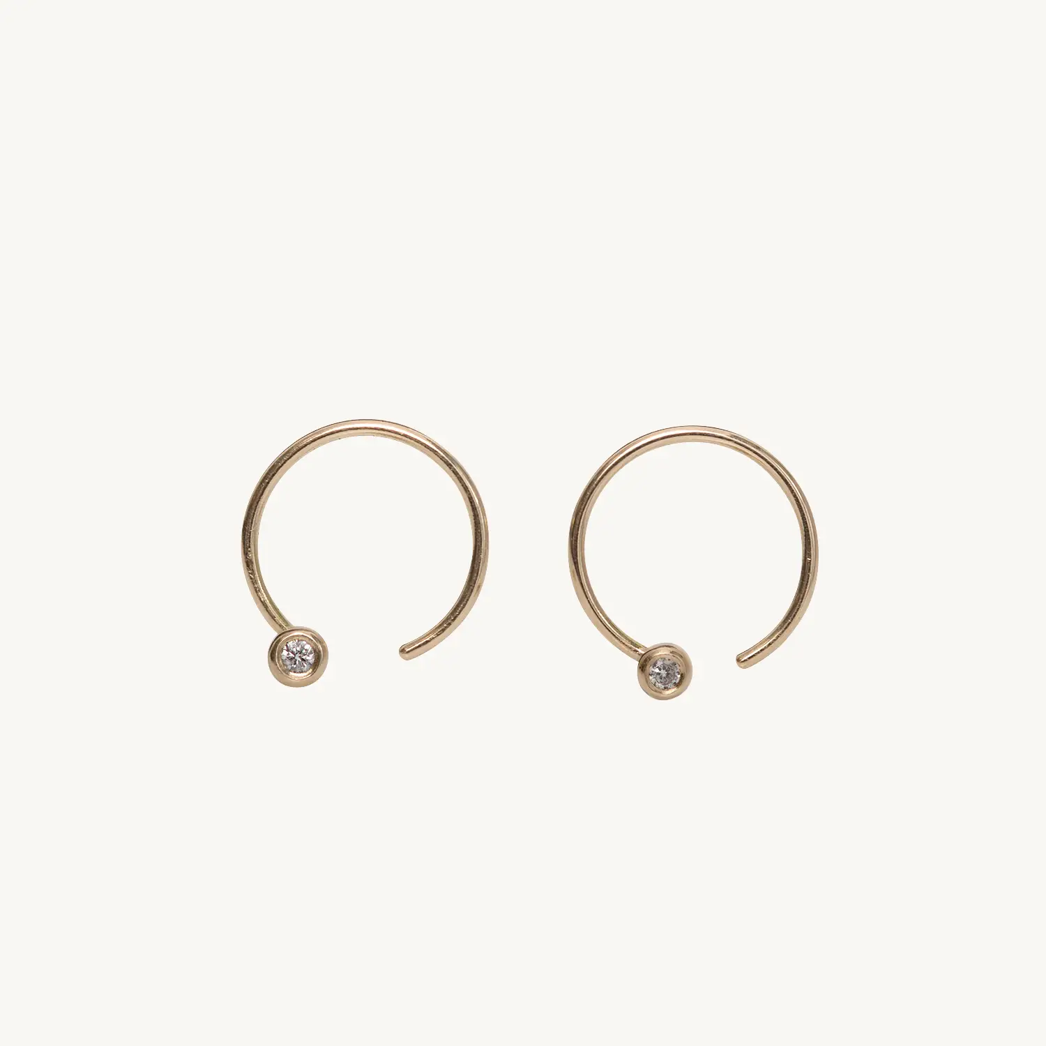 Diamond Ear Nut Earring, Yellow Gold (single)