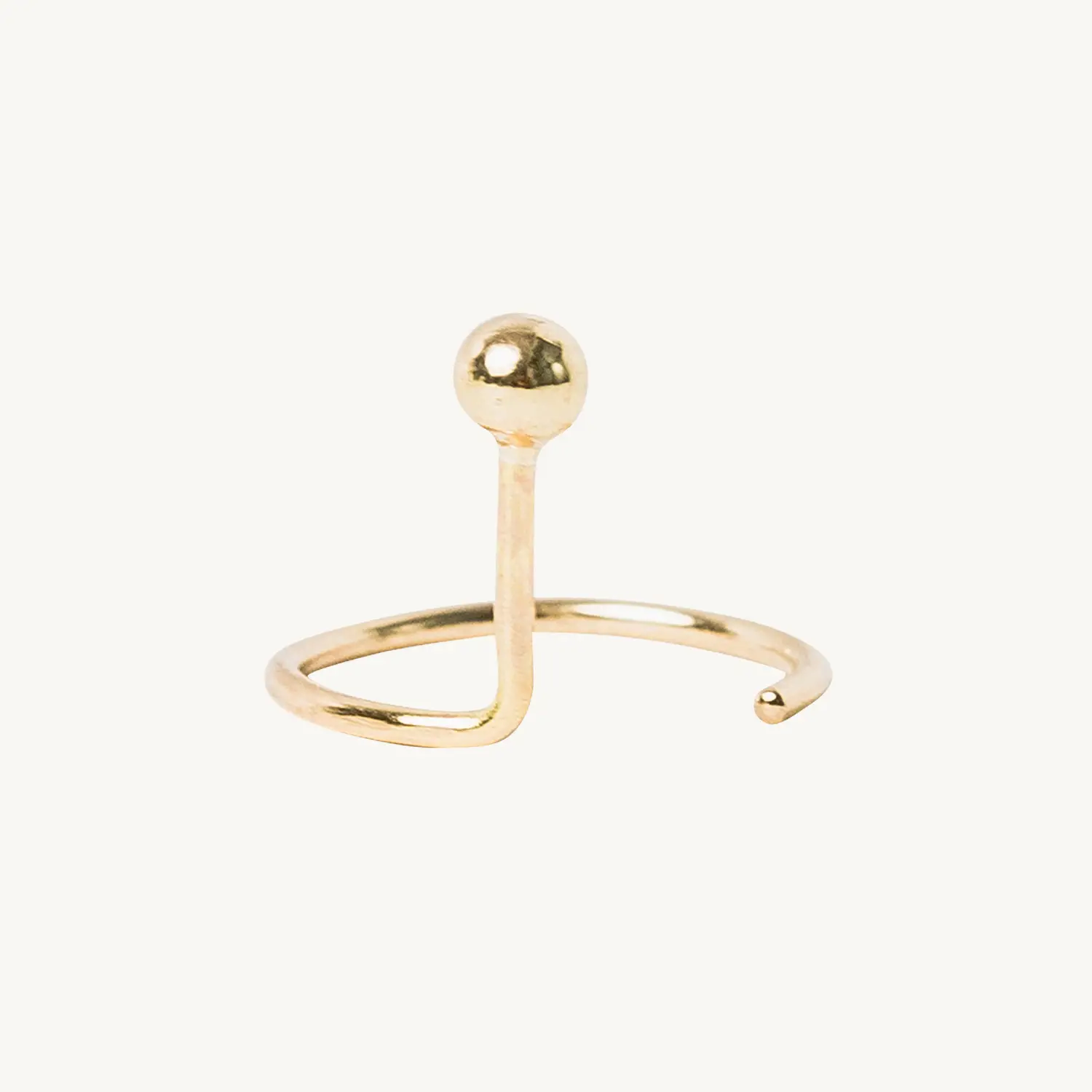 Ear Nut Earring, Yellow Gold (single)