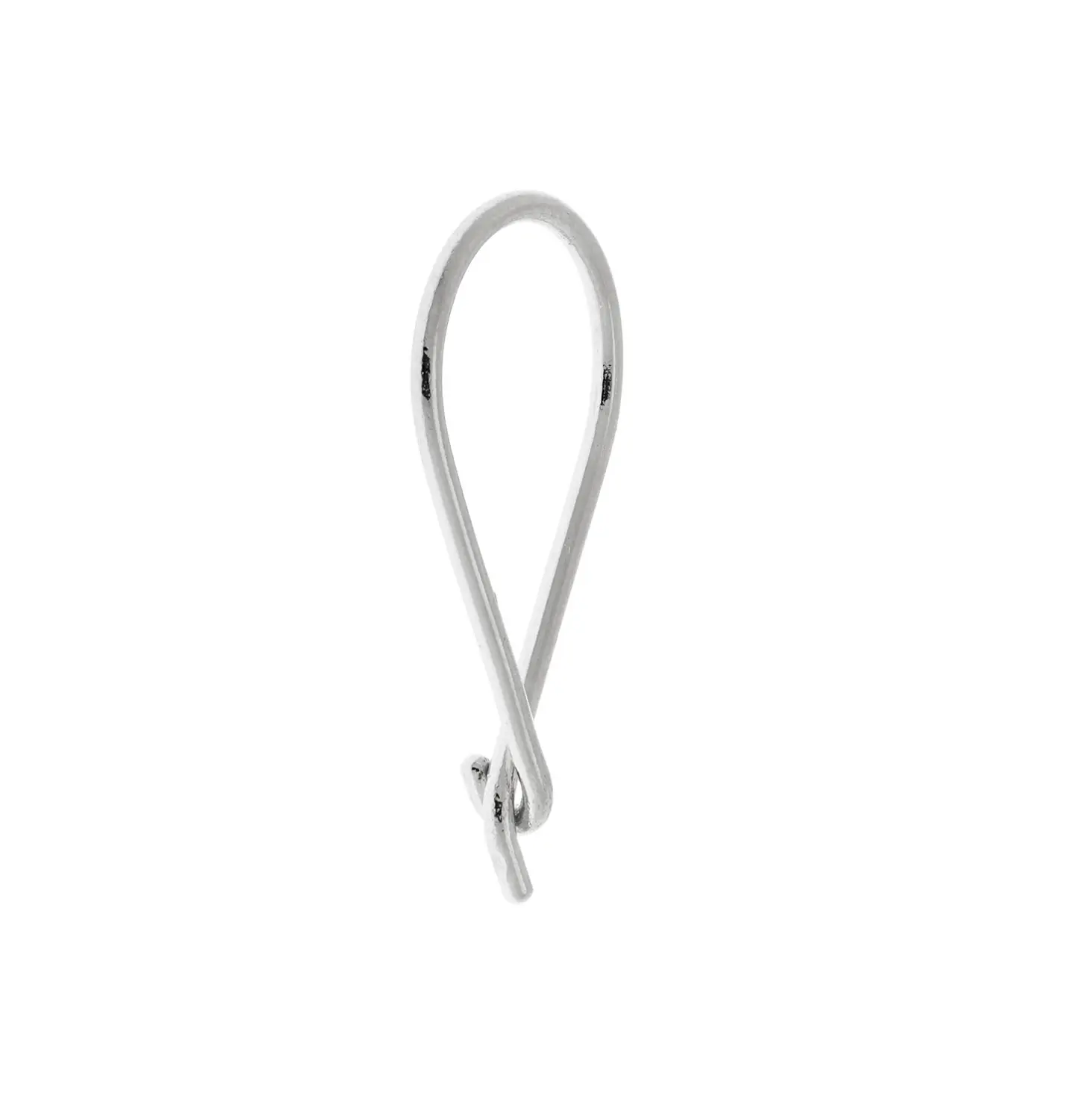 Teardrop Hoop, Silver (single)