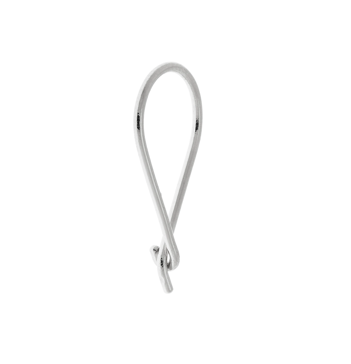 Teardrop Hoop, Silver (single) - Image 7
