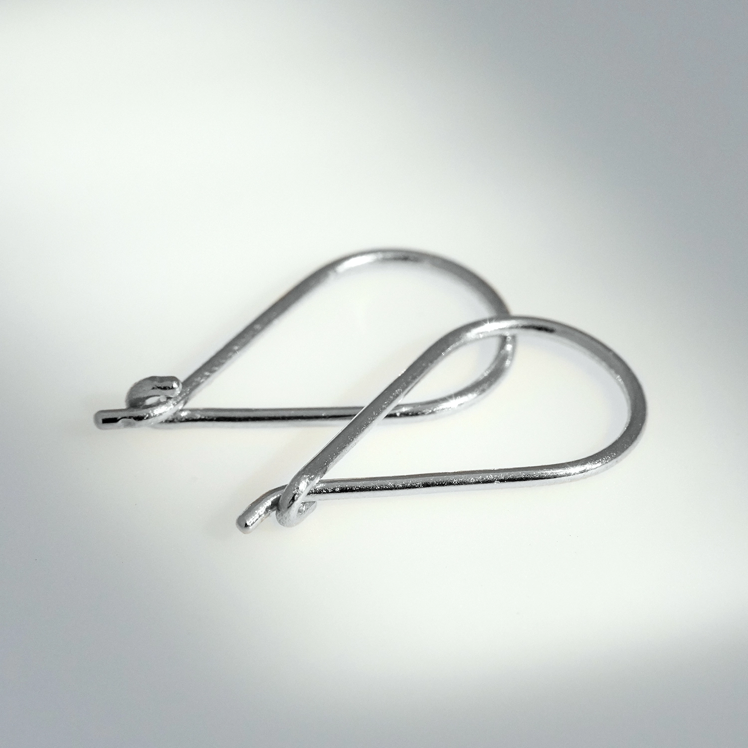Teardrop Hoop, Silver (single) - Image 6