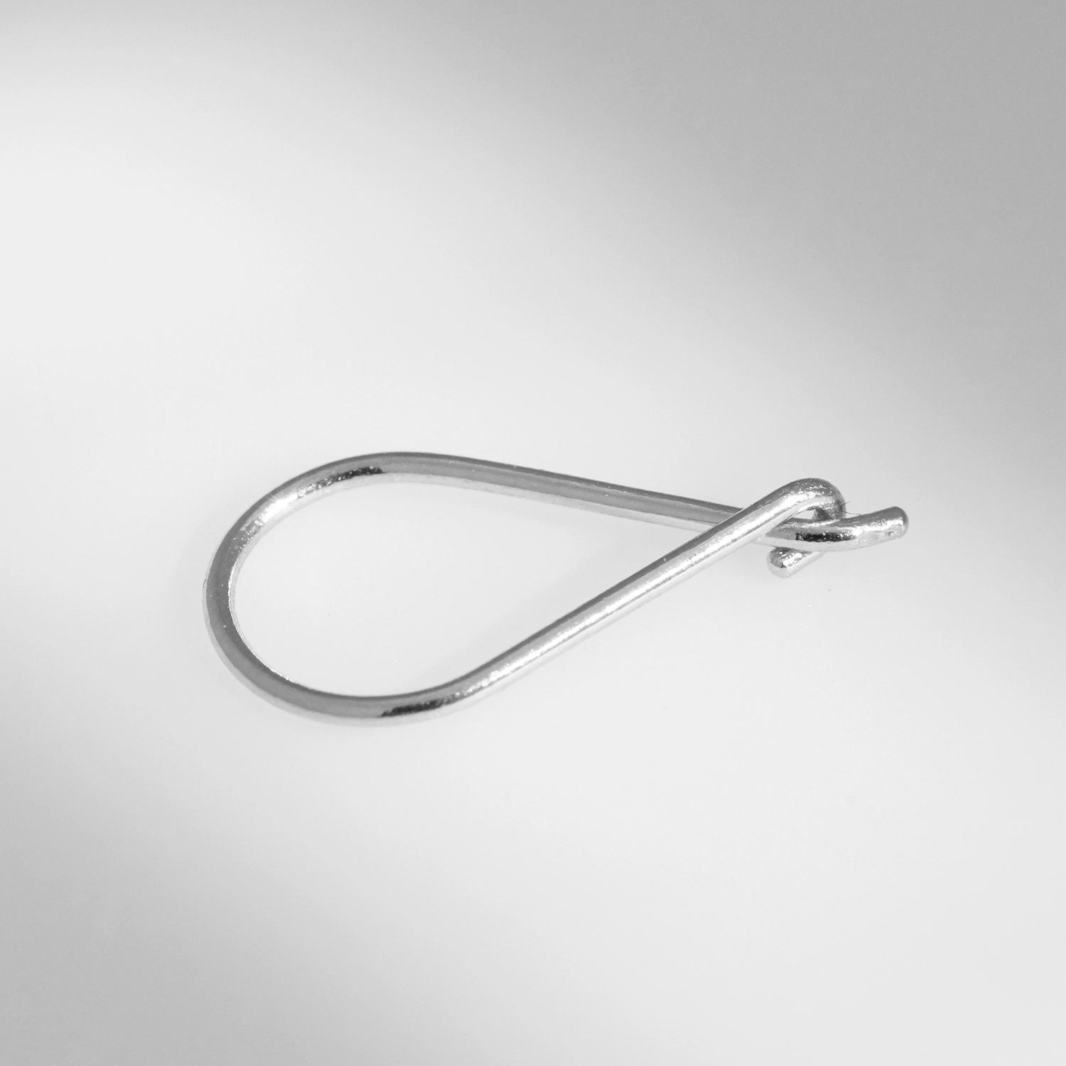 Teardrop Hoop, Silver (single) - Image 5